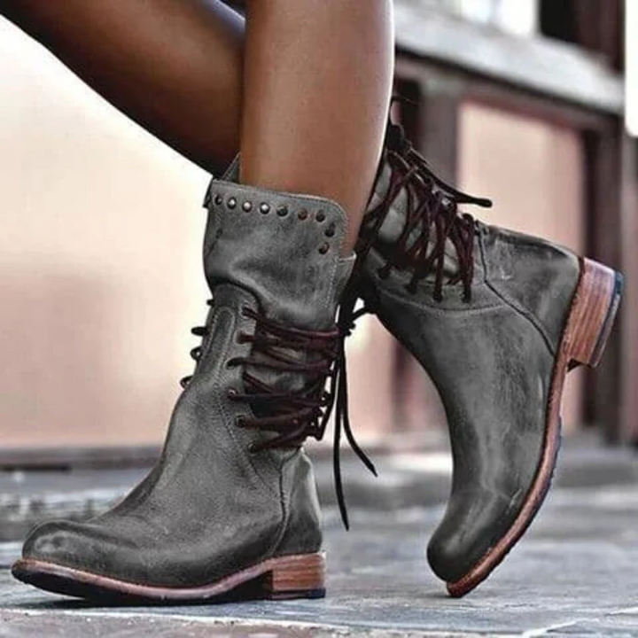 Lisa | Leather Lace-Up Boots