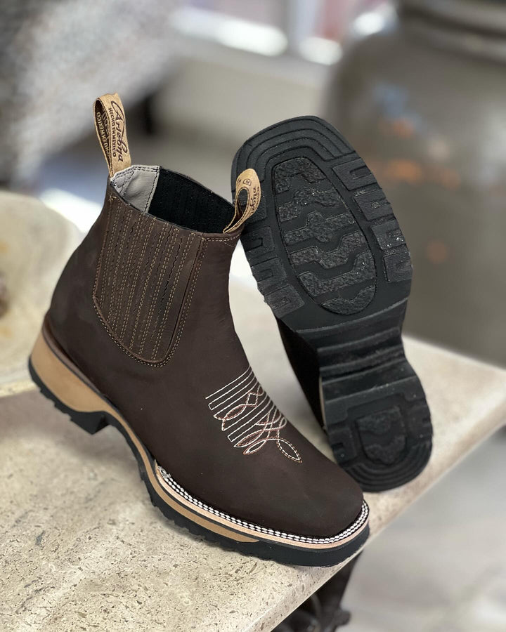 Charlotte | Cowboy-Style Leather Ankle Boot