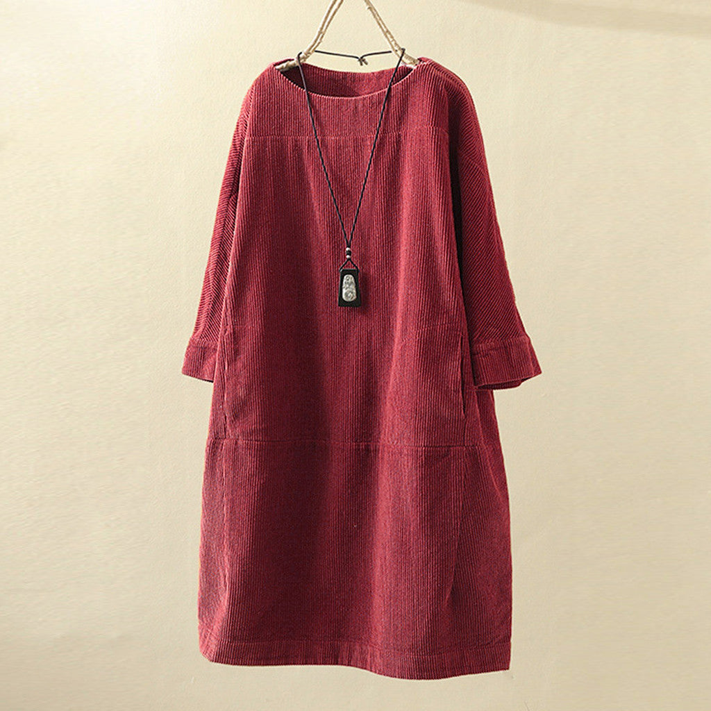 Verde Corduroy Dress