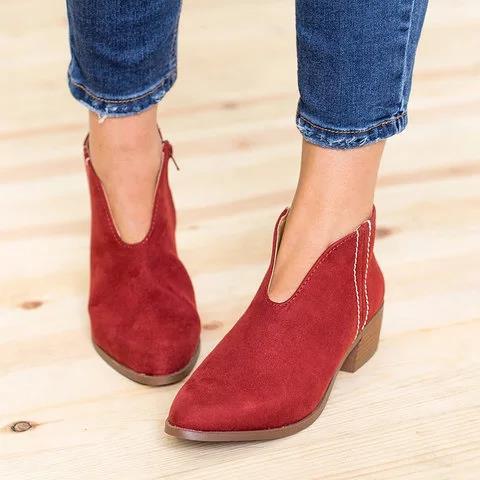 Jessamine™ Booties | V-cut Ankle Boots